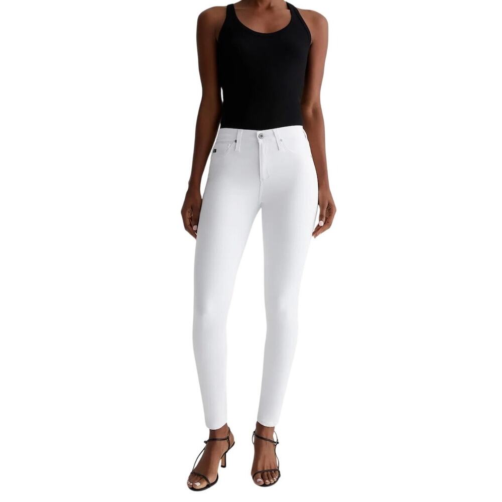 AG Jeans Legging Ankle Super Skinny Ankle White Size 26R Summer White Mid-Rise